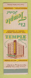 Matchbook Cover - Temple Hotel Pendleton OR