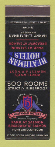 Matchbook Cover - Heathman Hotels Portland OR