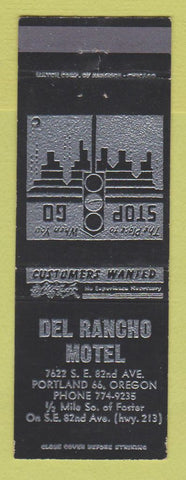 Matchbook Cover - Del Rancho Motel Portland OR