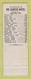 Matchbook Cover - Del Rancho Motel Portland OR