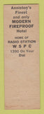 Matchbook Cover - Hotel Jefferson Davis Anniston AL