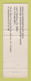 Matchbook Cover - Split Rock Lodge Lake Harmony PA