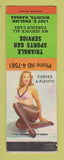 Matchbook Cover - Triangle Sports Car Service Wichita KS pinup WEAR