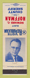 Matchbook Cover - Howard Hoffman County Sheriff Election