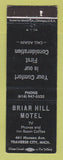 Matchbook Cover - Briar Hill Motel Traverse City MI WEAR
