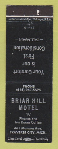 Matchbook Cover - Briar Hill Motel Traverse City MI WEAR