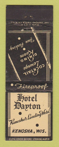 Matchbook Cover - Hotel Dayton Kenosha WI