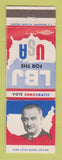 Matchbook Cover - Lyndon B Johnson For President 1964