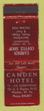 Matchbook Cover - Camden Hotel West WV WEAR