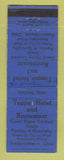 Matchbook Cover - Toppe Hotel Restaurant Fredericktown OH WEAR