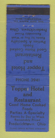 Matchbook Cover - Toppe Hotel Restaurant Fredericktown OH WEAR