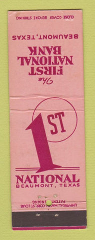 Matchbook Cover - 1st National Bank Beaumont TX