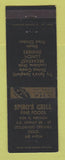 Matchbook Cover - Spiro's Grill Colorado Springs