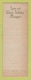 Matchbook Cover - Spiro's Grill Colorado Springs