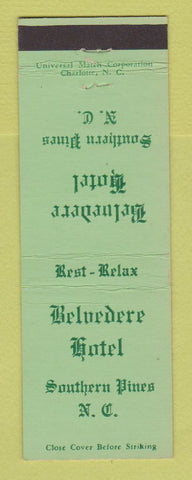 Matchbook Cover - Belvedre Hotel Southern Pines NC