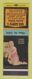 Matchbook Cover - Geo Gonyo's Service oil gas Muskegon MI pinup WEAR