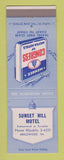 Matchbook Cover - Sunset Hill Motel Breezewood PA