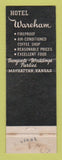 Matchbook Cover - Hotel Wareham Manhattan KS