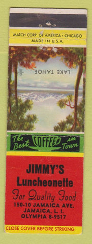 Matchbook Cover - Jimmy's Luncheonette Jamaica LI NY