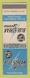 Matchbook Cover - Cotton Belt Route Railroad Blue Streak Service