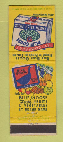 Matchbook Cover - Blue Goose Frozen Foods