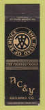 Matchbook Cover - AC&Y Railroad Akron Canton Youngstown OH WEAR