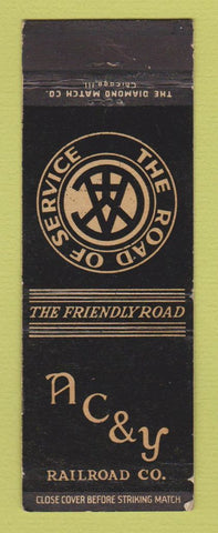 Matchbook Cover - AC&Y Railroad Akron Canton Youngstown OH WEAR