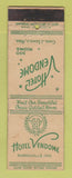 Matchbook Cover - Hotel Vendome Evansville IN WEAR