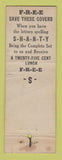 Matchbook Cover - The Shanty Restaurant Denver Colorado WORN