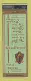Matchbook Cover - Hotel Owosso MI