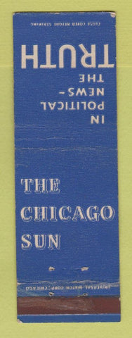 Matchbook Cover - Chicago Sun Newspaper IL