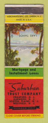 Matchbook Cover - Suburban Trust Company Cranford Garwood Scotch Plains NJ WEAR