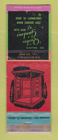 Matchbook Cover - Ed Rauhn's Quebec Gardens Cincinnati OH Nite Club WEAR