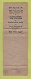 Matchbook Cover - Ed Rauhn's Quebec Gardens Cincinnati OH Nite Club WEAR