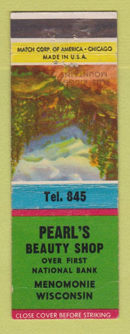 Matchbook Cover - Pearl's Beauty Shop salon Menomonie WI WEAR