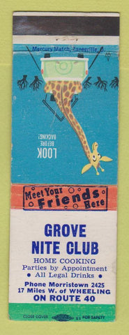 Matchbook Cover - Grove Nite Club Morristown WV? WEAR
