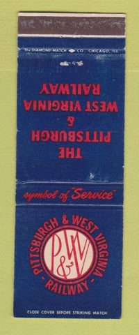Matchbook Cover - Pittsburgh and West Virginia Railroad WORN