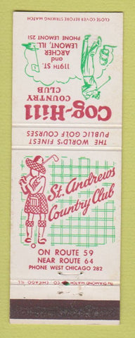 Matchbook Cover - Cog Hill Country Club Lemont IL