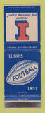 Matchbook Cover - University of Illinois Football 1951 schedule WEAR