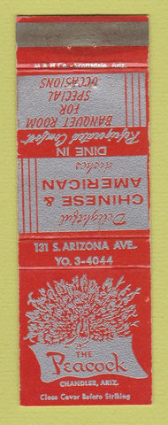 Matchbook Cover - Peacock Chinese Restaurant Chandler AZ WEAR