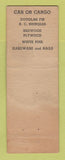Matchbook Cover - EK Wood Lumber ADVANCE WEAR