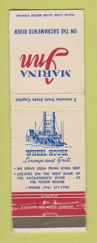 Matchbook Cover - Marina Inn Wheel House Sacramento CA WEAR