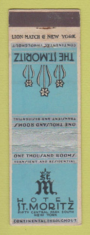 Matchbook Cover - Hotel St Moritz New York City