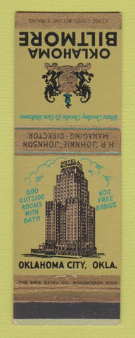 Matchbook Cover - Oklahoma Biltmore Hotel Oklahoma City OK