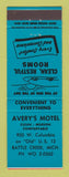 Matchbook Cover - Avery's Motel Battle Creek MI
