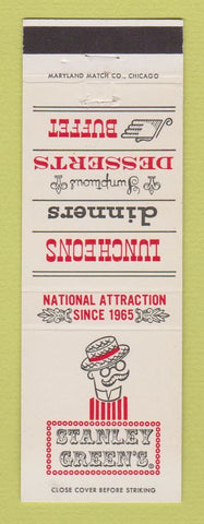 Matchbook Cover - Stanley Green's Philadelphia Chicago Boston