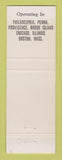 Matchbook Cover - Stanley Green's Philadelphia Chicago Boston
