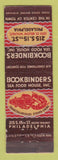 Matchbook Cover - Bookbinder's Seafood House Philadelphia PA WORN BACK