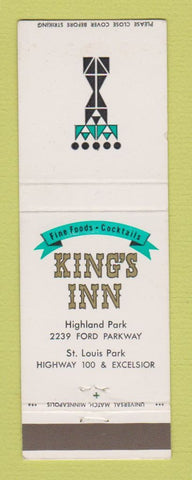 Matchbook Cover - King's Inn Highland Park St Louis Park MN