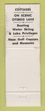 Matchbook Cover - Lake View Motel Cooperstown NY WORN